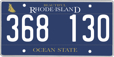 RI license plate 368130