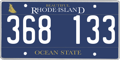 RI license plate 368133