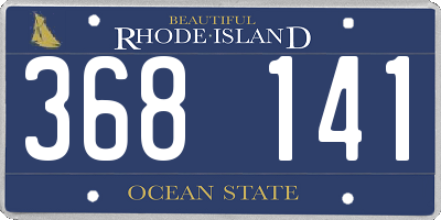 RI license plate 368141