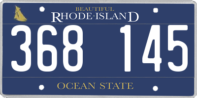 RI license plate 368145