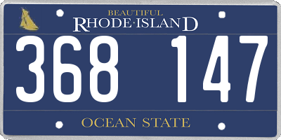 RI license plate 368147