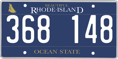 RI license plate 368148