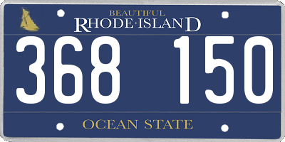 RI license plate 368150
