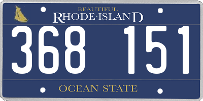 RI license plate 368151