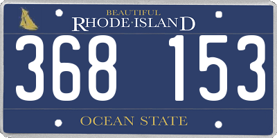 RI license plate 368153