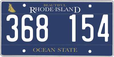 RI license plate 368154