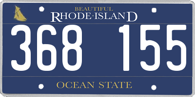 RI license plate 368155
