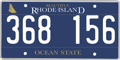 RI license plate 368156