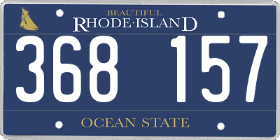 RI license plate 368157