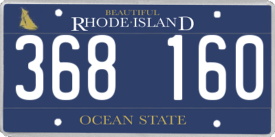 RI license plate 368160