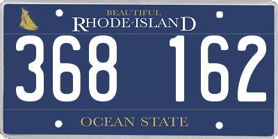 RI license plate 368162