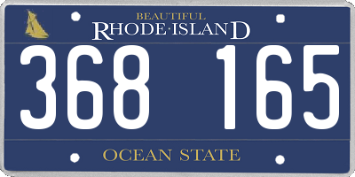 RI license plate 368165