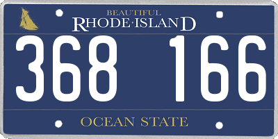RI license plate 368166