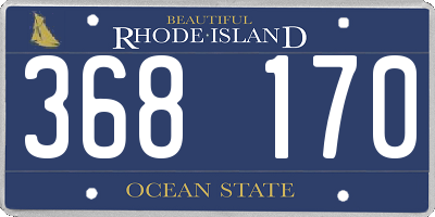 RI license plate 368170