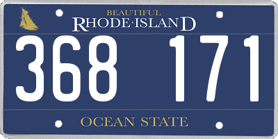 RI license plate 368171