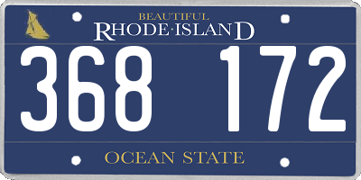 RI license plate 368172