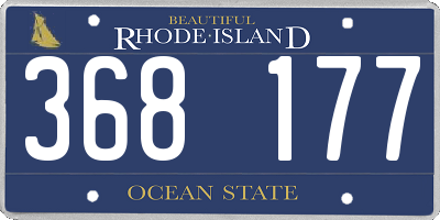 RI license plate 368177