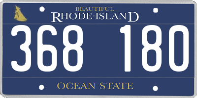 RI license plate 368180