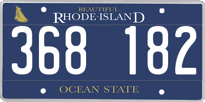 RI license plate 368182