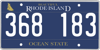 RI license plate 368183