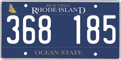 RI license plate 368185