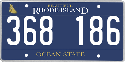 RI license plate 368186