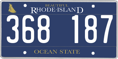 RI license plate 368187