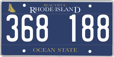 RI license plate 368188