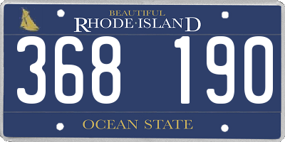 RI license plate 368190