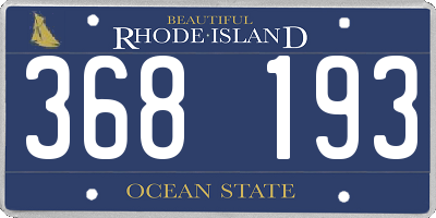 RI license plate 368193