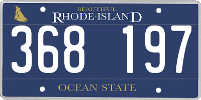 RI license plate 368197