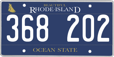 RI license plate 368202