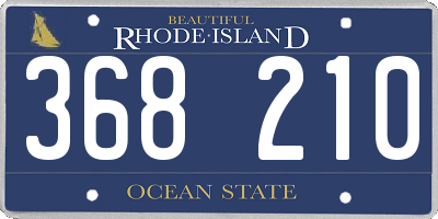 RI license plate 368210