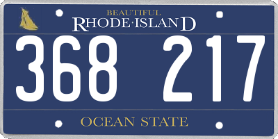 RI license plate 368217