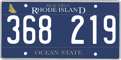 RI license plate 368219