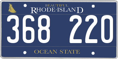 RI license plate 368220