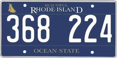 RI license plate 368224