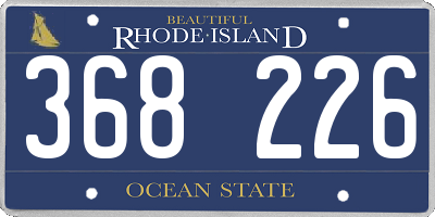 RI license plate 368226