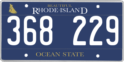 RI license plate 368229