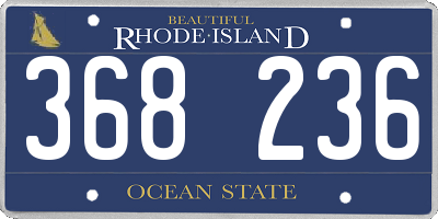 RI license plate 368236