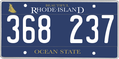 RI license plate 368237