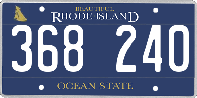RI license plate 368240