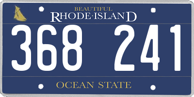 RI license plate 368241