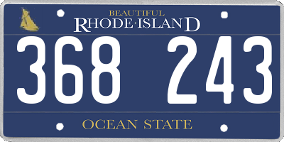 RI license plate 368243