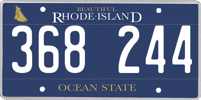 RI license plate 368244