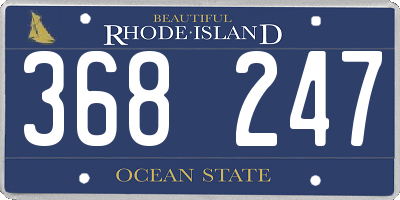 RI license plate 368247