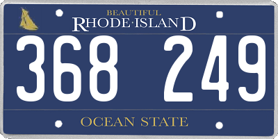 RI license plate 368249