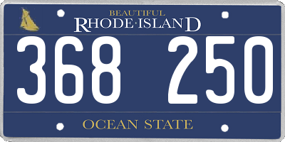 RI license plate 368250
