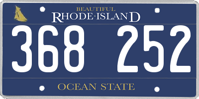 RI license plate 368252