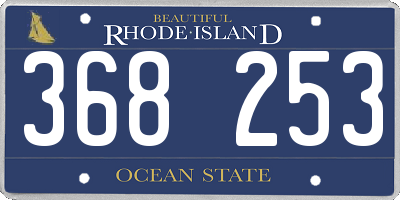 RI license plate 368253